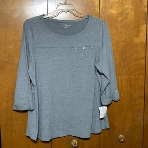 🆕 CROFT & BARROW - GRAY BUSINESS CASUAL SHIRT (1X) NWT!